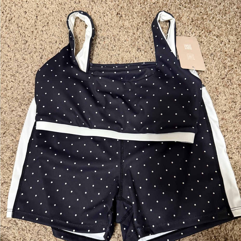 Polka Dot Two Piece Activewear Set